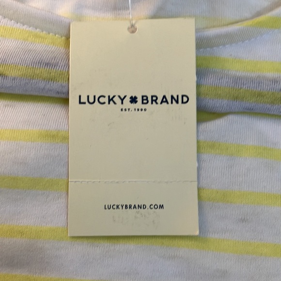 Lucky Brand Unique Yellow Striped Tee with Tie NWTs - Picture 5 of 10